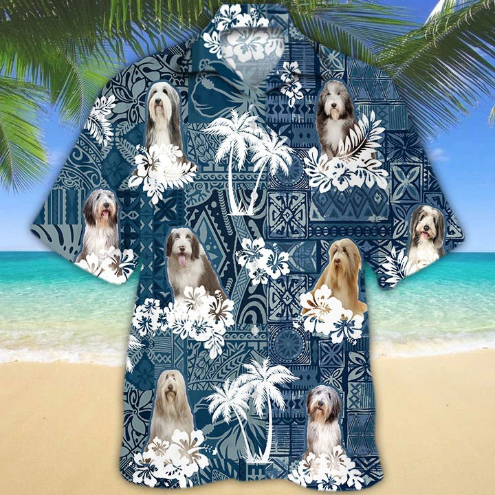 Bearded Collie Hawaiian Shirt, Dog Hawaii Summer Beach Shirts, Christmas Gitf For Dog Lovers HO4872