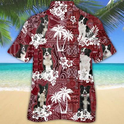 Border Collie Hawaiian Shirt, Gift for Dog Lover Shirts, Animal Summer Shirts, Hawaiian Shirt Men HO1278