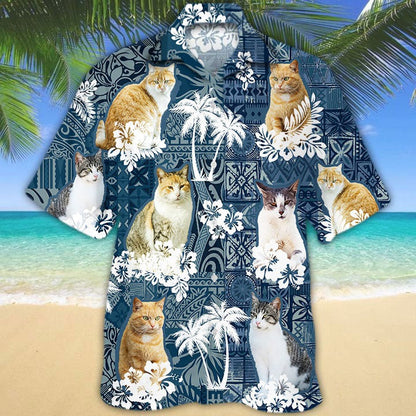 3D All Over Print Cat Hawaiian Beach Shirt For Men And Woman, Summer Aloha Cat Shirt, Cat Lover Present HO5524