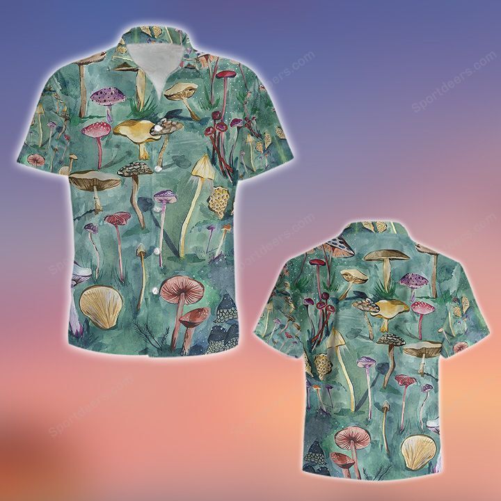 Mushroom - Water Color Hawaiian Shirt, Summer gift, Hawaiian Shirts for Men, Aloha Beach Shirt HO1027