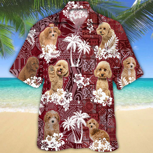 Maltipoo Hawaiian Shirt, Gift for Dog Lover Shirts, Maltipoo Beach Shirt, Men's Hawaiian shirt HO1241