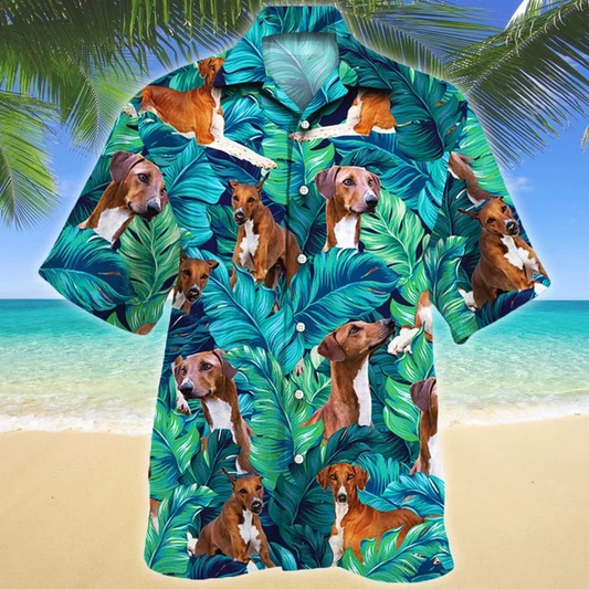 Gift For Azawakh Dog Lovers Summer Beach Palm Tree Hawaiian Shirt HO1908