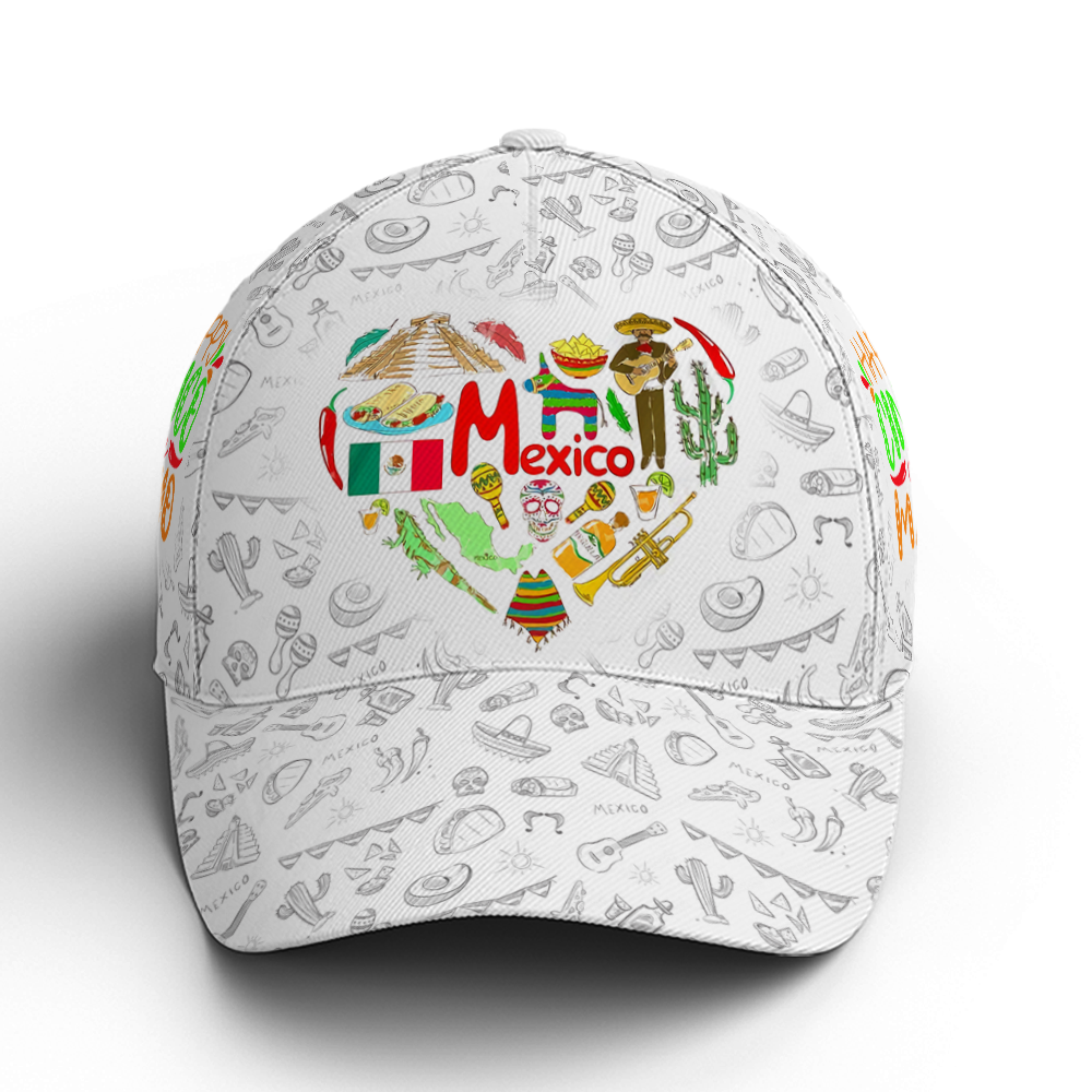 Happy Cinco De Mayo White Baseball Cap Lasfour CO0836