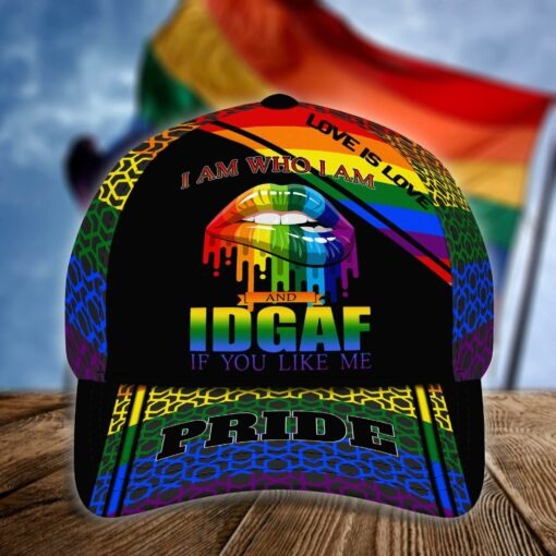 LGBT Pride Cap, I Am Who I Am And Idgaf If You Like Me 3D Baseball Cap For LGBT Pride Month CO0331