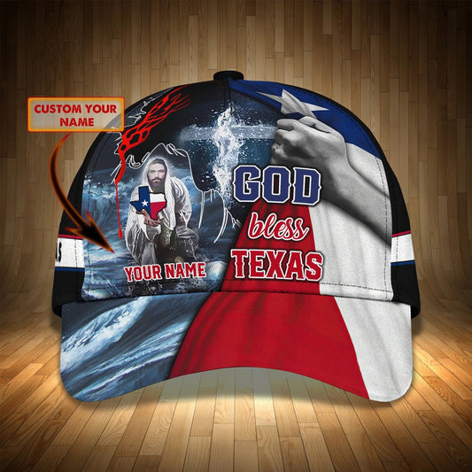 Personalized God Bless Texas 3D Full Print Baseball Cap, Texas American Pride Cap Hat, Texas Cap Hat CO0417