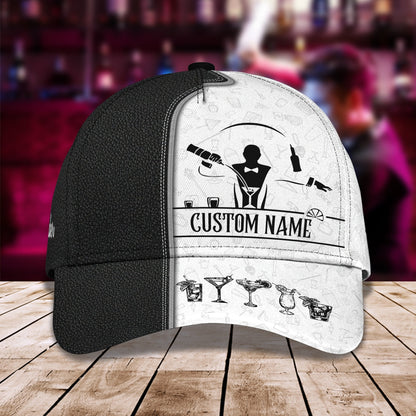 Custom Bartender Hat, Bartender Classic Cap Hat, Present To Bartender Man, Gift For New Bartenders CO0677