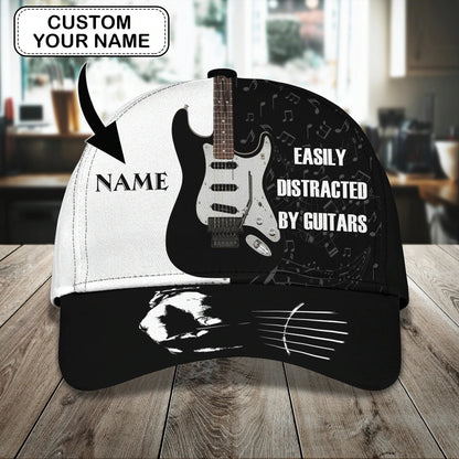 Electric Guitar Baseball Cap To My Boyfriend, Guitar 3D All Over Print Cap Hat From Guitarist Friend CO0439