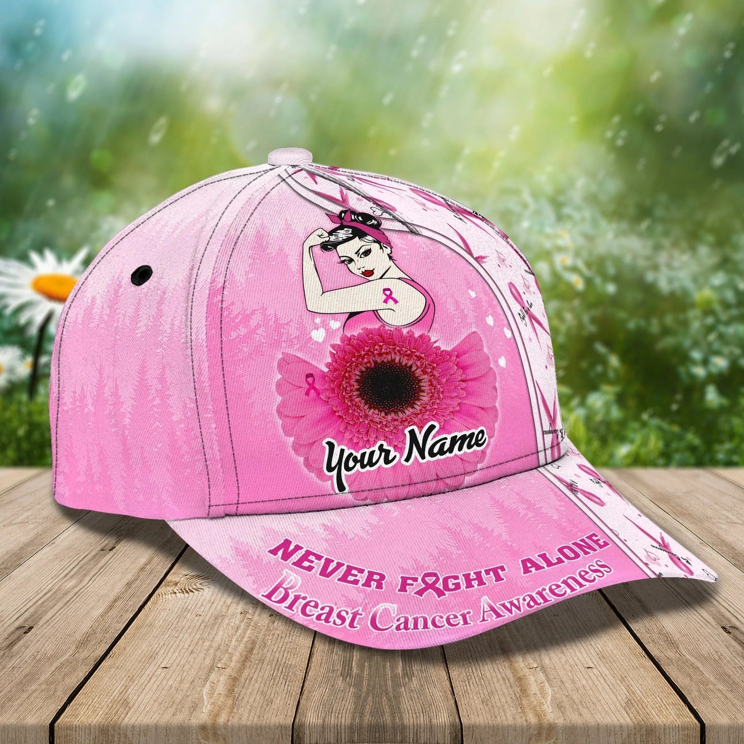 Never Fight Alone Breast Cancer Awareness Survivor Cap Hat For Her CO1005