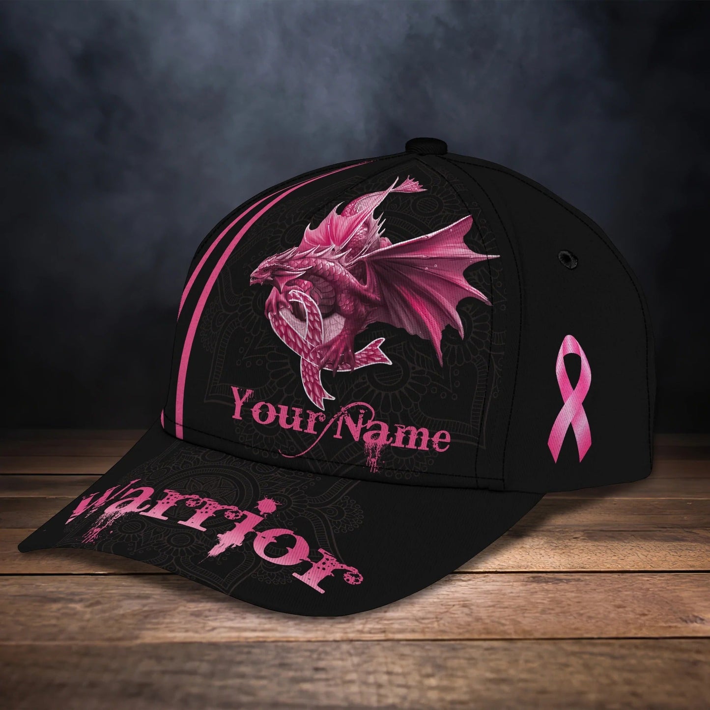 Custom Breast Cancer Worrior Cap Hat, Gift For A Breast Cancer Awareness Survivor CO1015