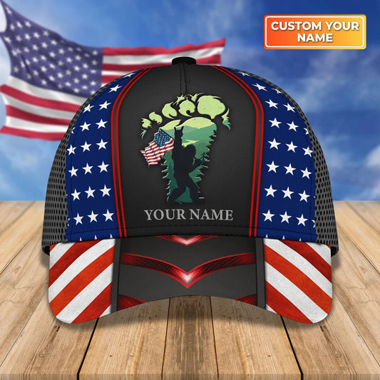 Customized With Name Bigfoot Camping Cap, Big Foot Baseball Classic Cap Hat For Camper CO0568