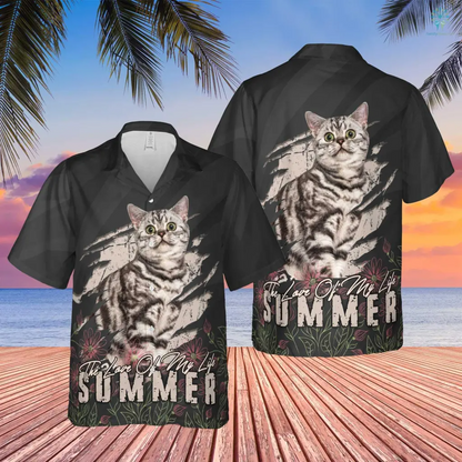 The Love Of My Life Hawaiian Funny Custom Image Cat Summer Shirt Beach Hawaiian Casual Button Down Short Sleeve Hawaiian Shirt HO4324