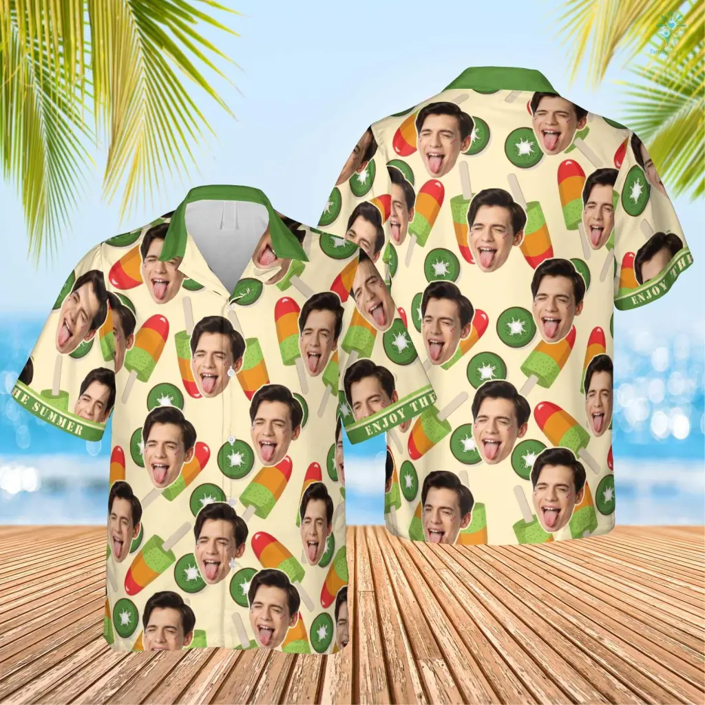 Kiwi Icream Hawaiian Funny Custom Face Image Summer Shirt Beach Hawaiian Shirt, Gift for Him Her, Enjoy the Summer HO4313
