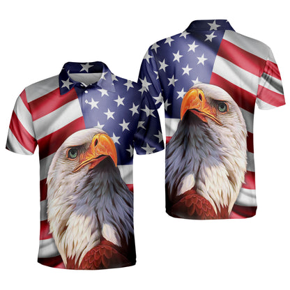 Patriotic American Design With Eagle Polo Shirt EG0003