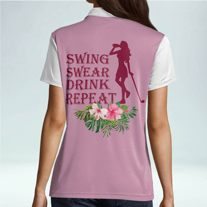 Swing Swear Repeat Golf Polo Shirt GW0011