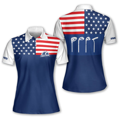 American Flag Golf Polo Shirt GW0019