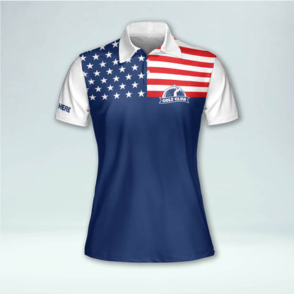 American Flag Golf Polo Shirt GW0019