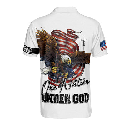 One Nation Under God Eagle Polo Shirt EG0016