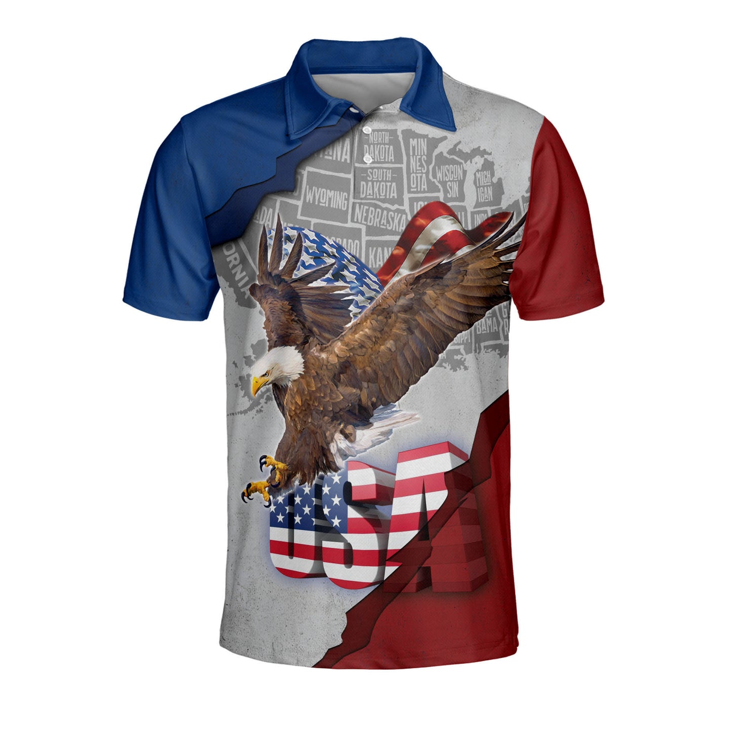 US Flag Eagles Patriotism American Sky Polo Shirt EG0024