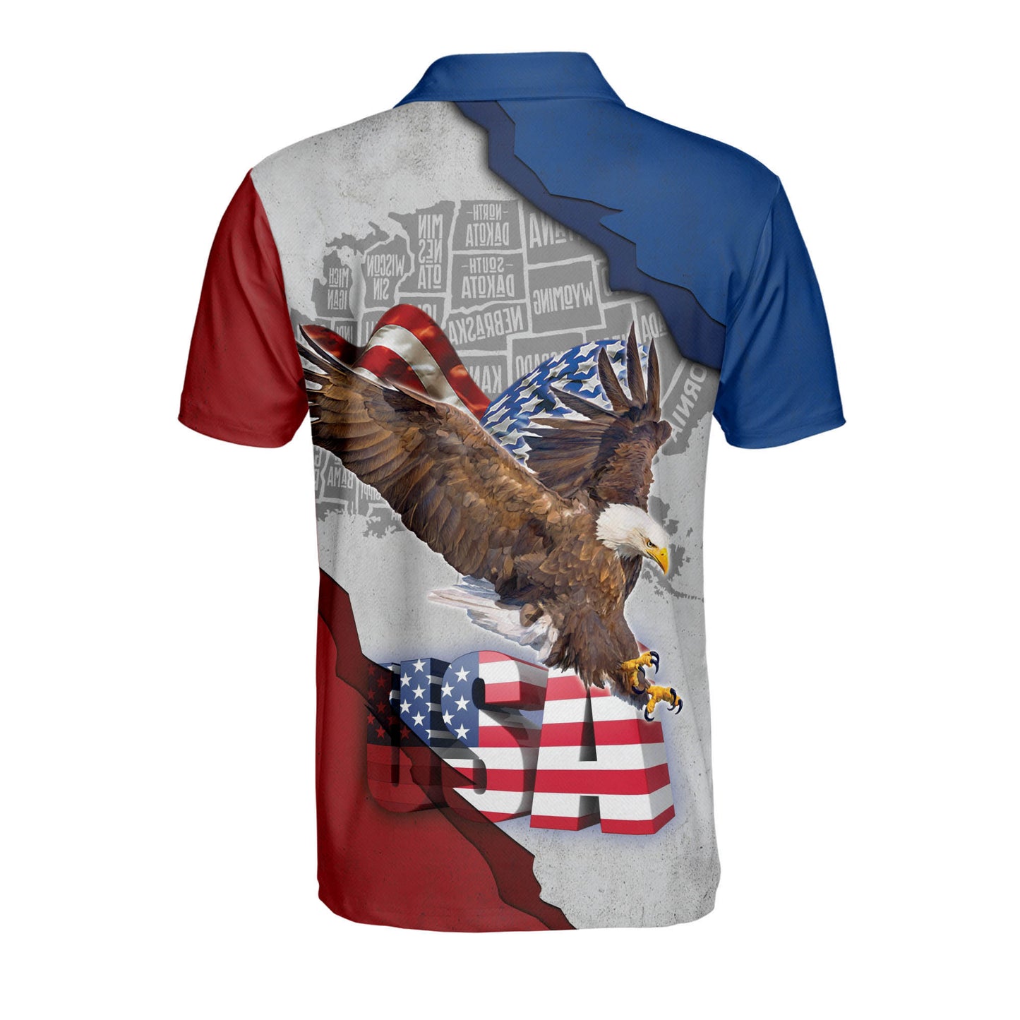 US Flag Eagles Patriotism American Sky Polo Shirt EG0024