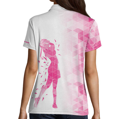 Pink Funny Womens Golf Polo Shirt GW0024