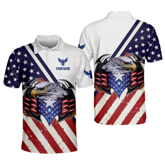 Eagle US Flag PatrioticPolo Shirt EG0004