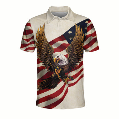 American Flag Patriotic Eagle Polo Shirt EG0005