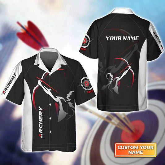 Lasfours National Archery Team Personalized Name 3D Hawaiian Shirt AA0129