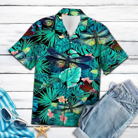 Nice Dragonfly Tropical Jungle Hawaiian Shirt HO1797