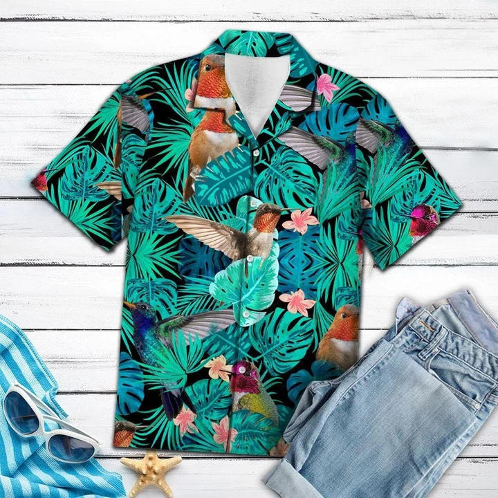 Nice Hummingbird Tropical Jungle Hawaiian Shirt, Summer aloha hawaii shirt for Men women HO1722
