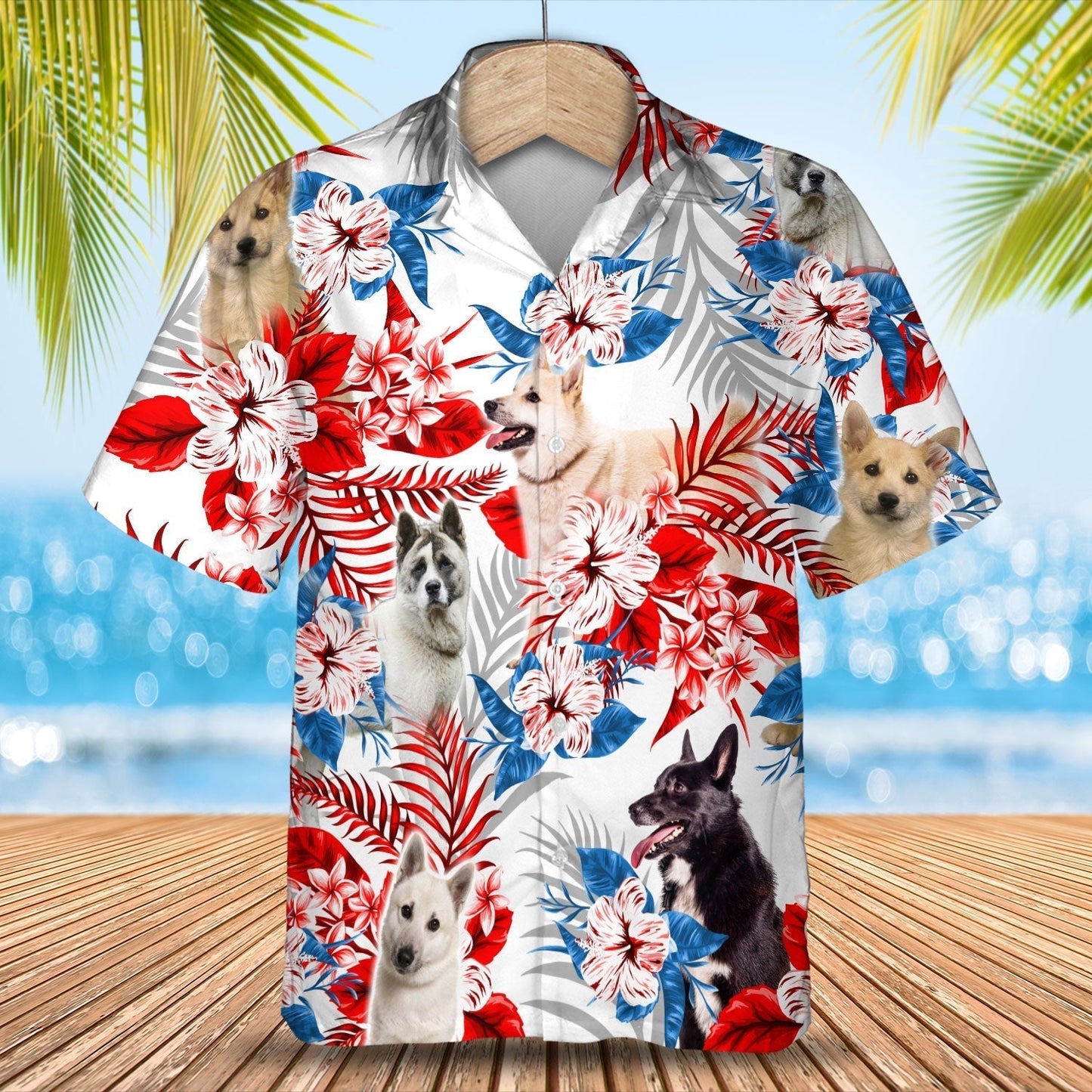 Norwegian Buhund Hawaiian Shirt - Summer aloha shirt, Hawaiian shirt for Men and women HO0707