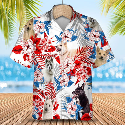 Norwegian Buhund Hawaiian Shirt - Summer aloha shirt, Hawaiian shirt for Men and women HO0707