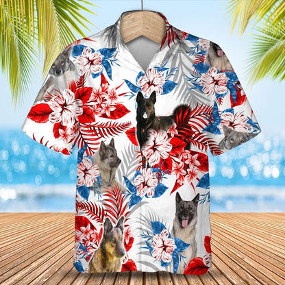 Norwegian Elkhound Hawaiian Shirt - Summer aloha shirt, Hawaiian shirt for Men and women HO0708
