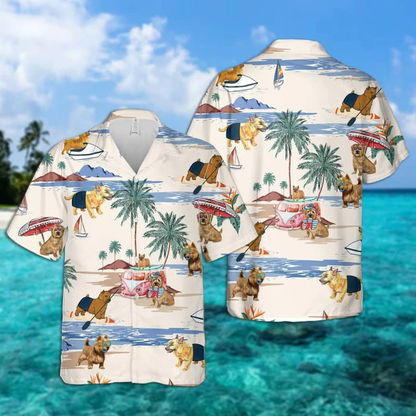 Norwich Terrier Summer Beach Hawaiian Shirt, Hawaiian Shirts for Men women Short Sleeve Aloha Beach Shirt HO0896