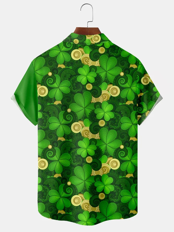 St. Patrick's Day Shamrocks hawaiian shirt PO0140
