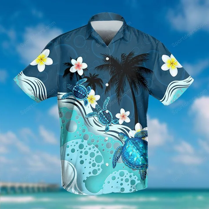 Ocean - Turtle Hawaiian Shirt, Summer gift, Hawaiian Shirts for Men, Aloha Beach Shirt HO1025