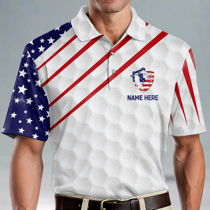 American Flag Golf Polo Shirt GM0278