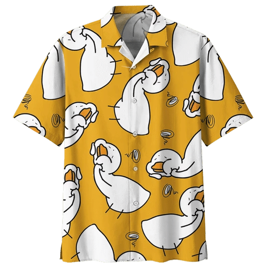 Orange Duck Background Hawaiian Shirt HO1996