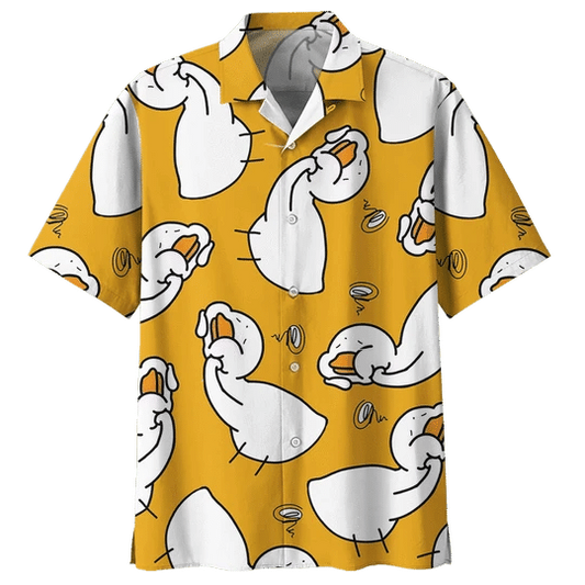 Orange Duck Background Hawaiian Shirt HO1996