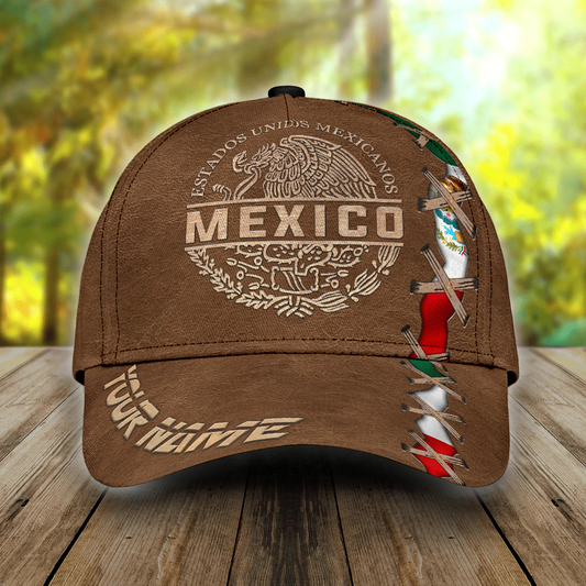 Customized 3D Full Printed Unisex Mexico Classic Cap, Mexican Baseball Hat For Travel Summer CO0501