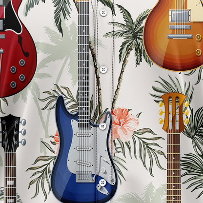 Guitar Tropical Vintage Hawaiian Shirt, Summer gift, Hawaiian Shirts for Men and Women Aloha Beach Shirt HO1051