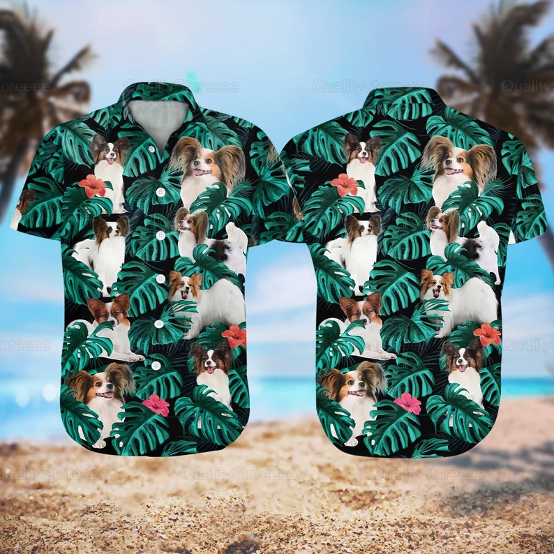 Papillon Hawaii Shirt, Papillon tropical hawaii Shirts For Men, Hawaiian Shirts HO2333