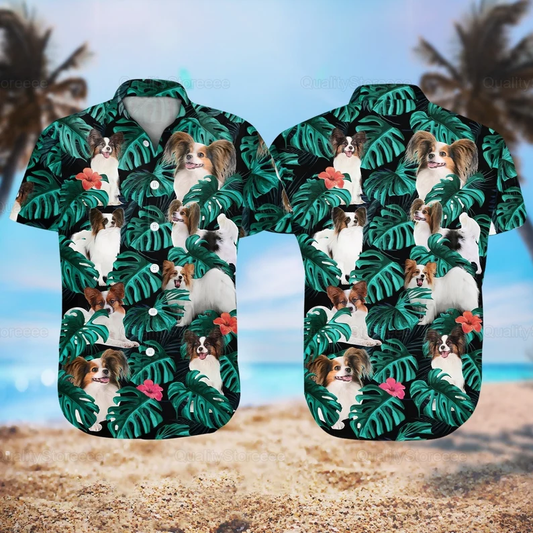 Papillon Hawaii Shirt, Papillon tropical hawaii Shirts For Men, Hawaiian Shirts HO2333