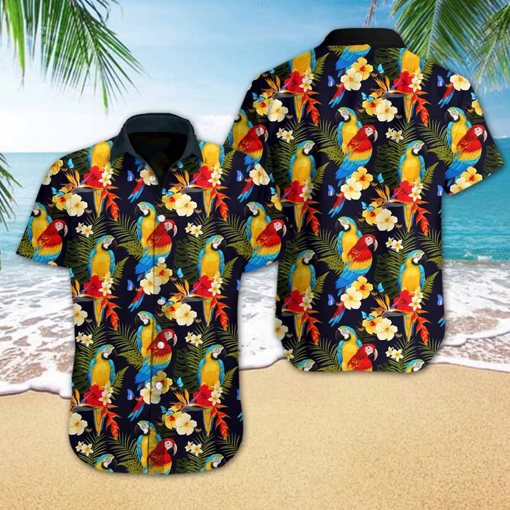 Parrot Flower The Beauty Of Nature Design Hawaiian Shirt HO1923