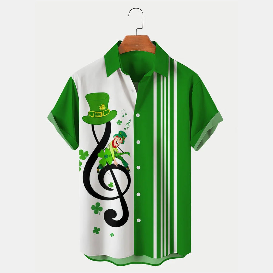 St. Patrick's Hawaiian Shirt Men's Car Short Sleeve Shirt, Hawaiian shirt for Men and women PO0113