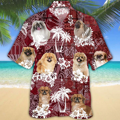 Pekingese Hawaiian Shirt, Gift for Dog Lover Shirts, Men's Hawaiian shirt, Summer Hawaiian Aloha Shirt HO1204