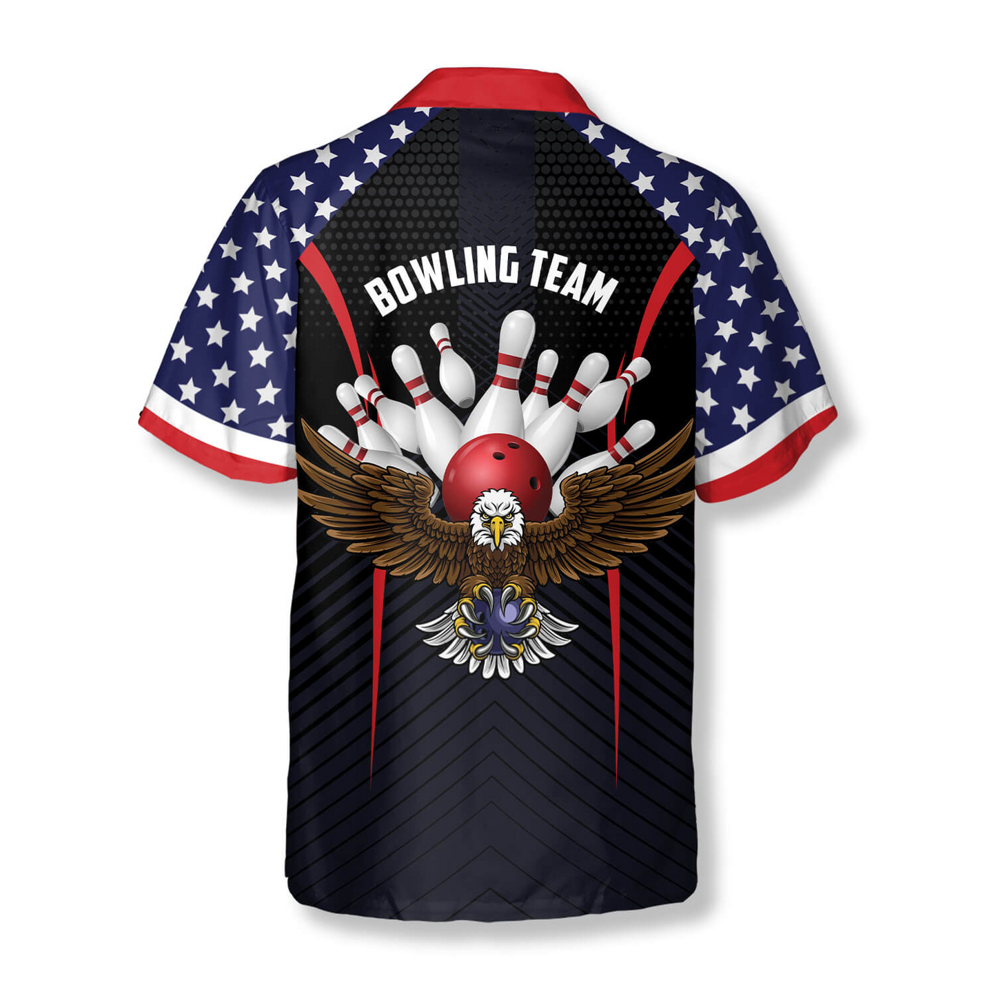 Patriotic American Flag Eagle Custom Bowling Hawaiian Shirt, Flag USA Bowling Hawaiian Shirt HO4069