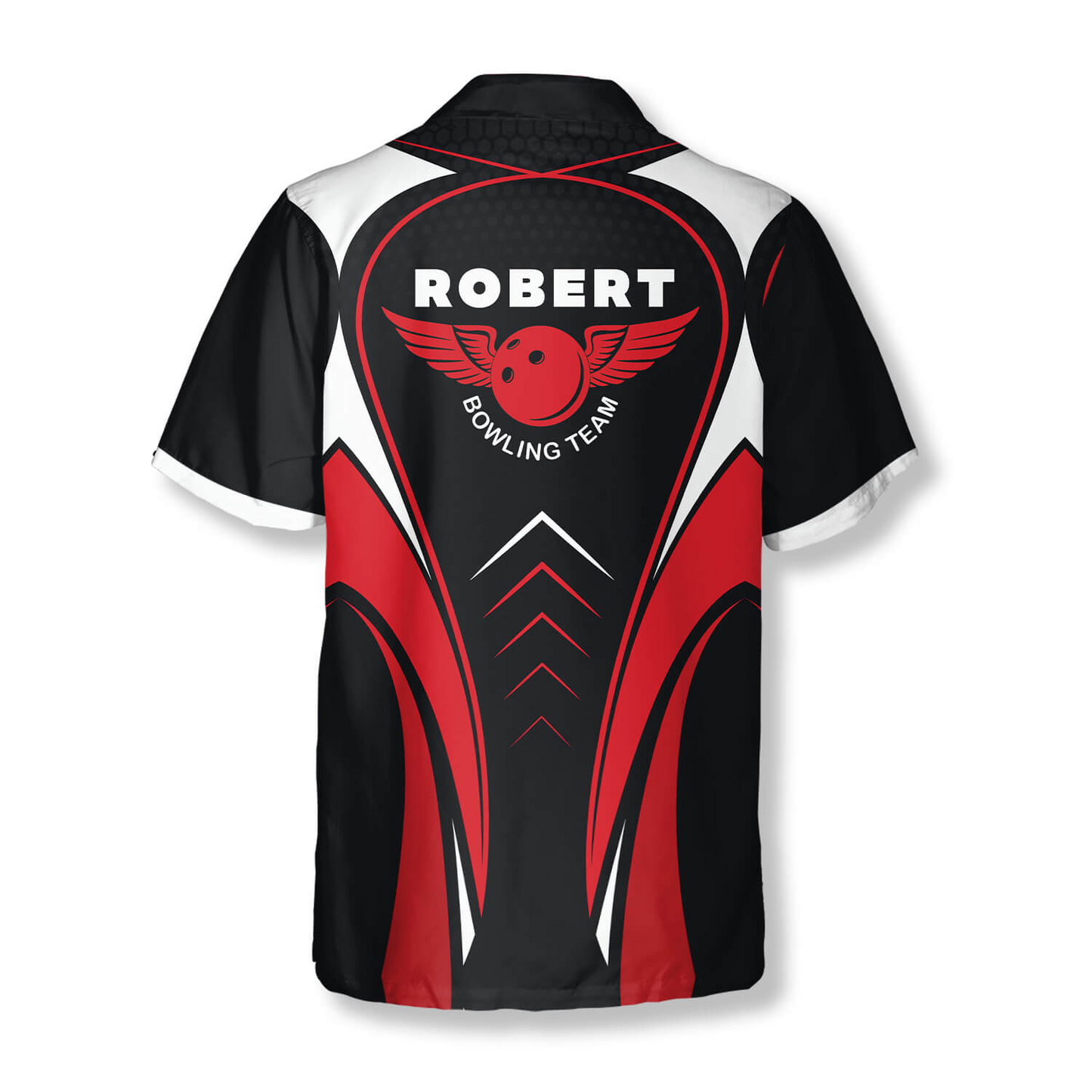 Bowling Pins Red Black Custom Bowling Hawaiian Shirt, Personalized Bowling Hawaiian Shirt, Gift for Bowler HO4074