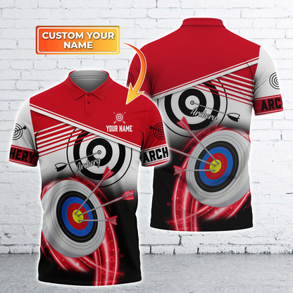 Personalized Name Archery Polo Shirt, Best Archery Ever, Archery Team Uniform For Men Women AO0007