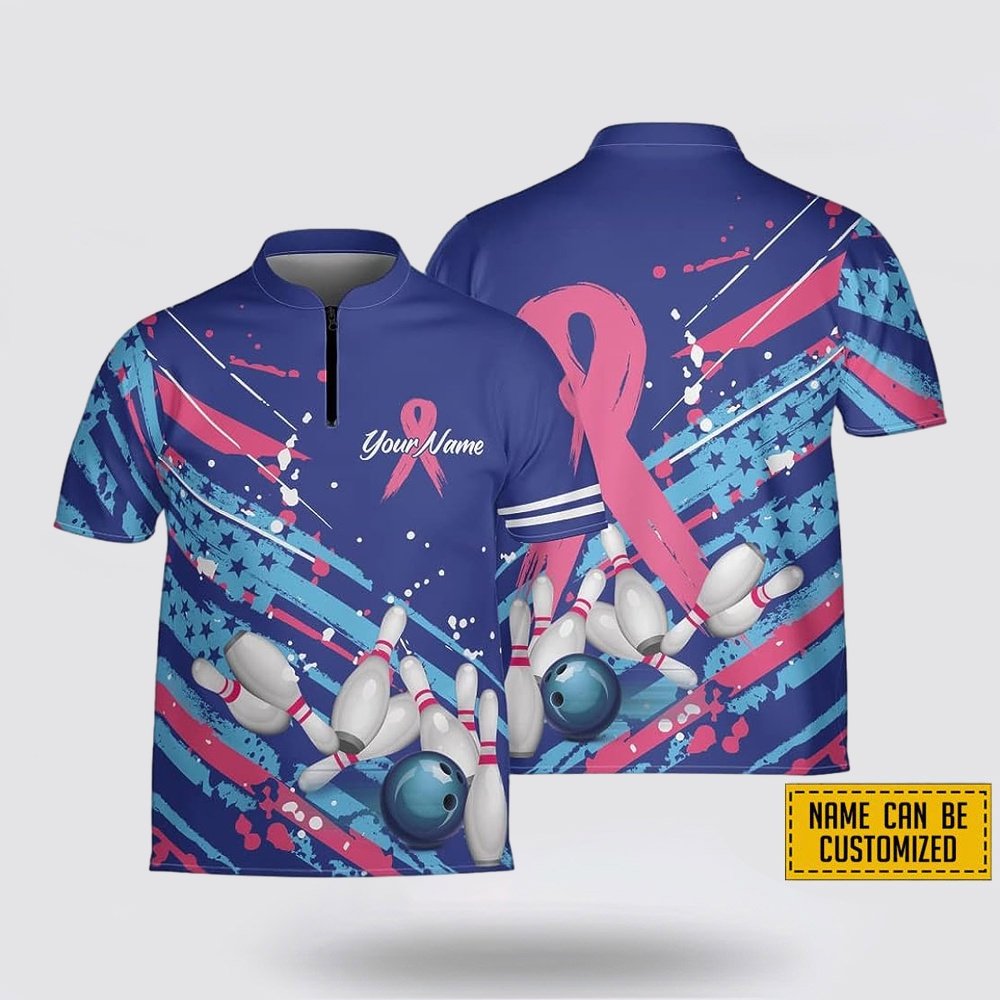 Custom Breast Cancer Bowling Jersey BO0065