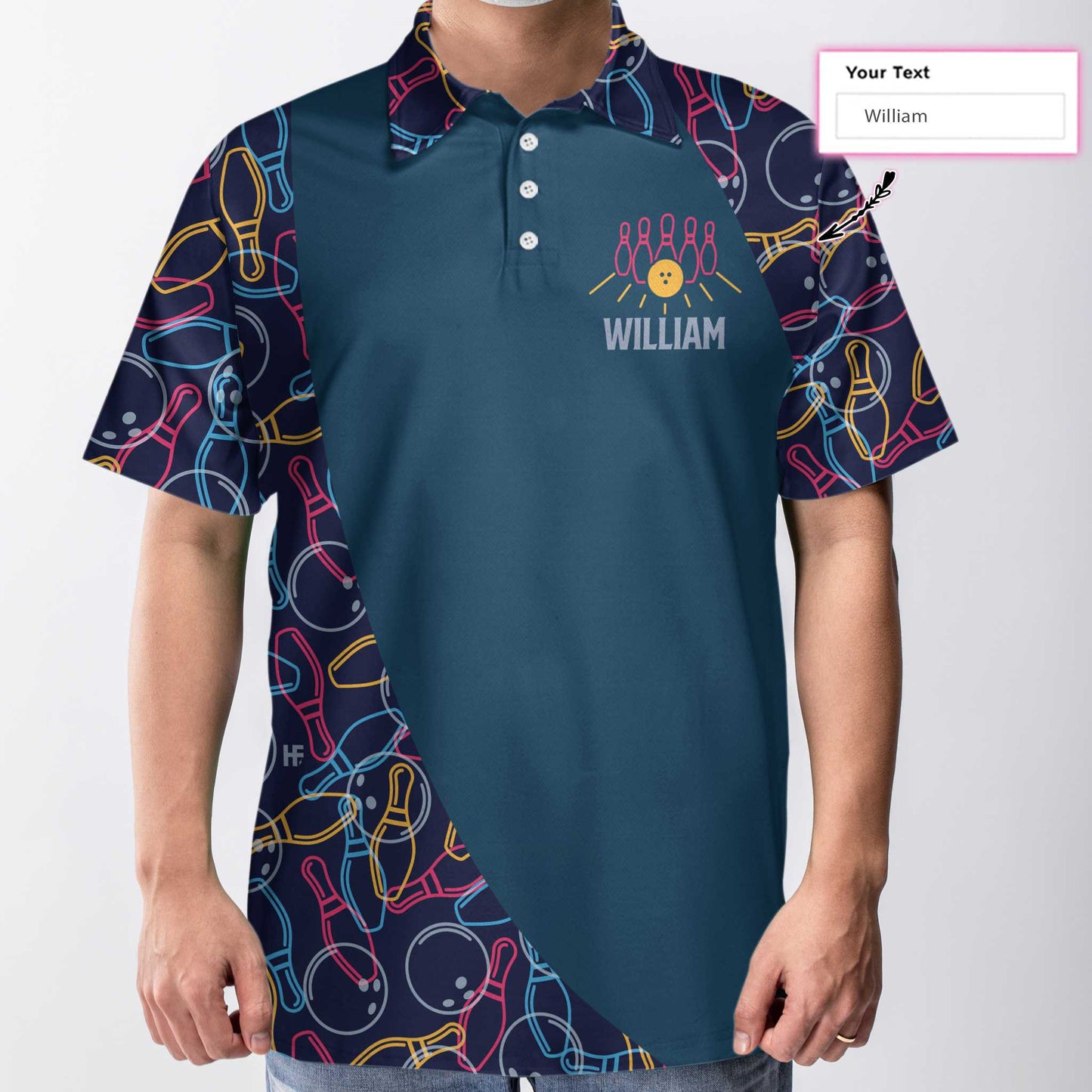 Custom Bowling Polo Shirts Men Women BO0288